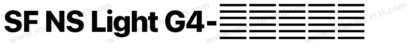 SF NS Light G4字体转换